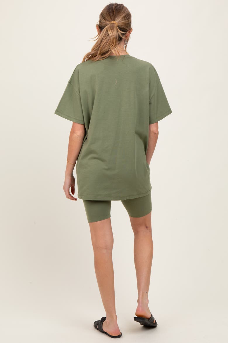 Biker Shorts Set, Alternate, color, Light Olive