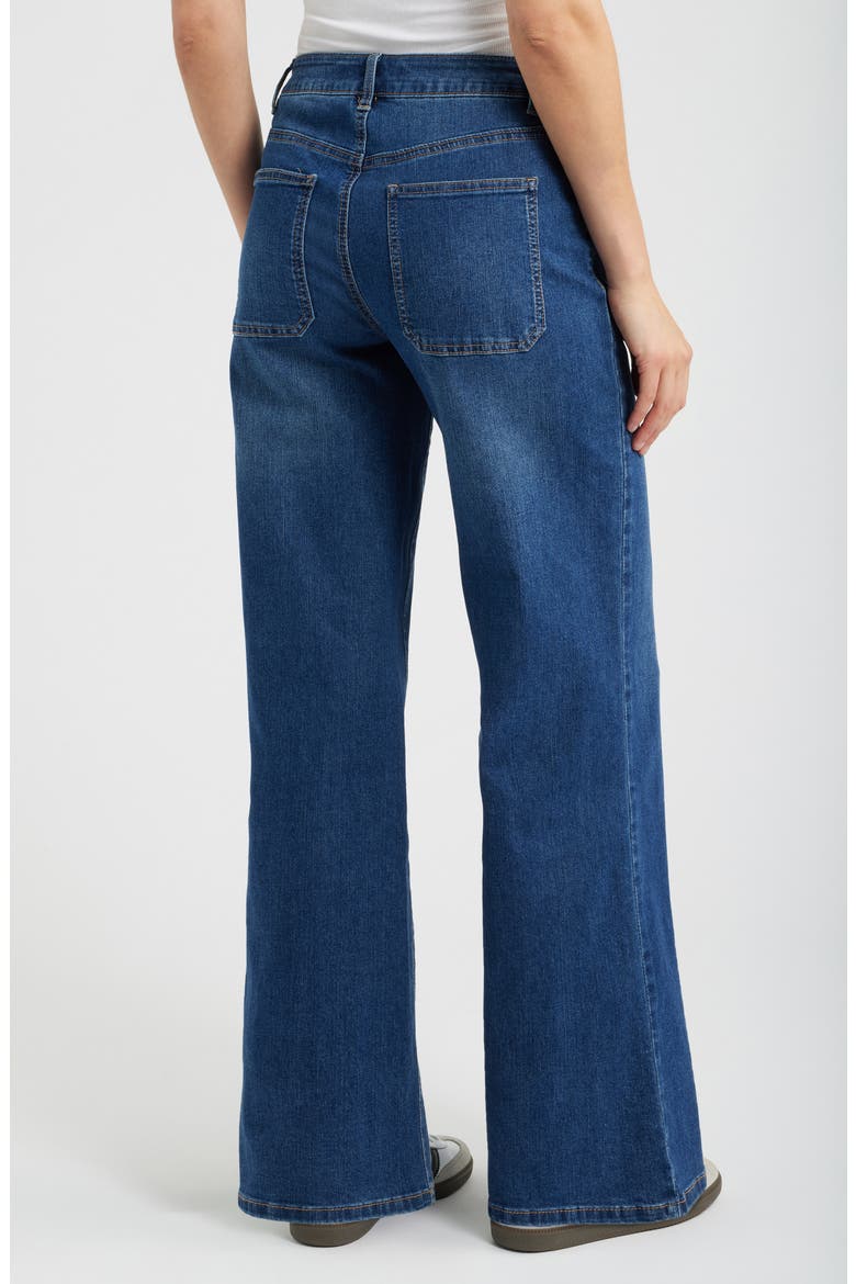 Patch Pocket Wide Leg Jeans, Alternate, color, HENDERSON