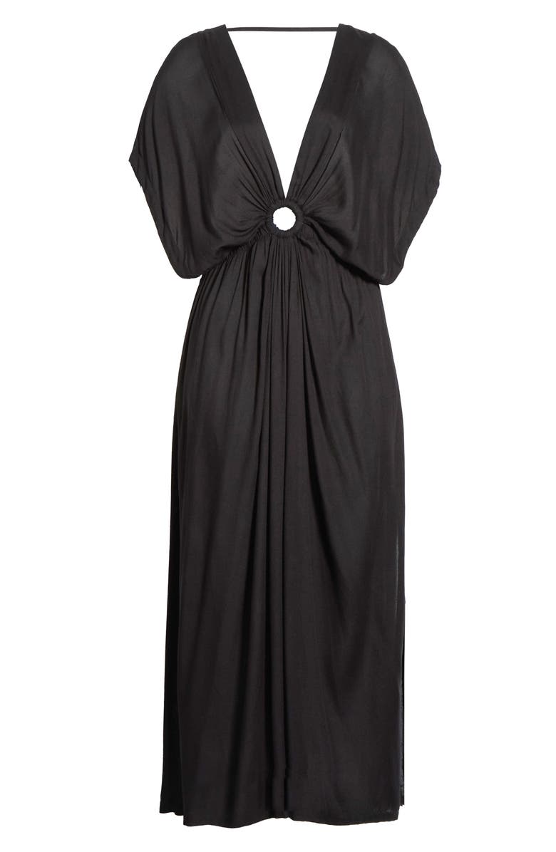 Elan Ring Cover-Up Maxi Dress, Alternate, color, Black