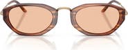 AX Armani Exchange 50mm Polarized Irregular Oval Sunglasses