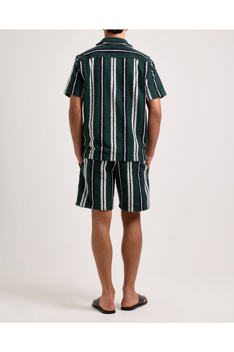 Griffith Towelling Relaxed-Fit Shirt, Alternate, color, TARRAGON STRIPE