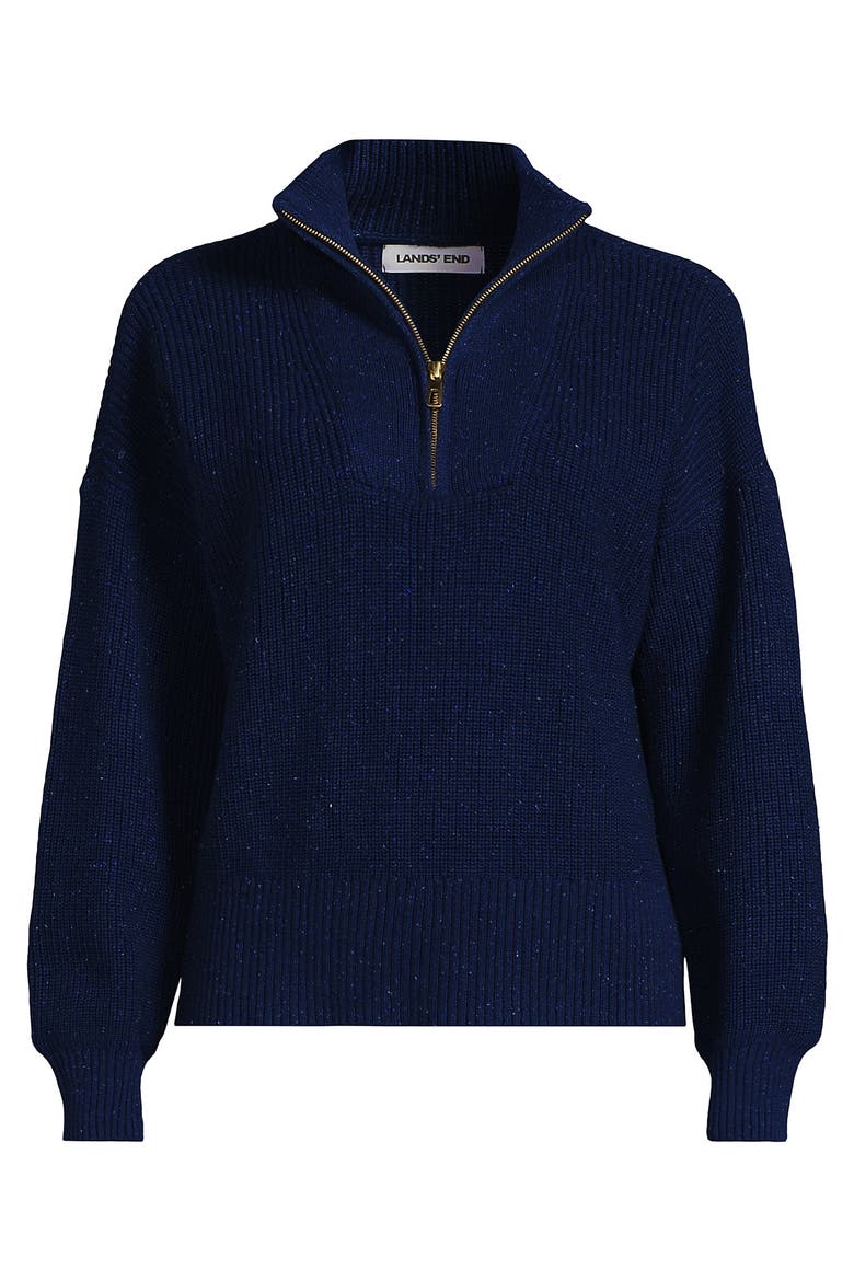 Drifter Shaker Wedge Quarter Zip Sweater, Alternate, color, Light True Blue Heather