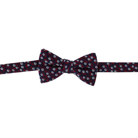 Metallic Flowers and Leaves Bowtie