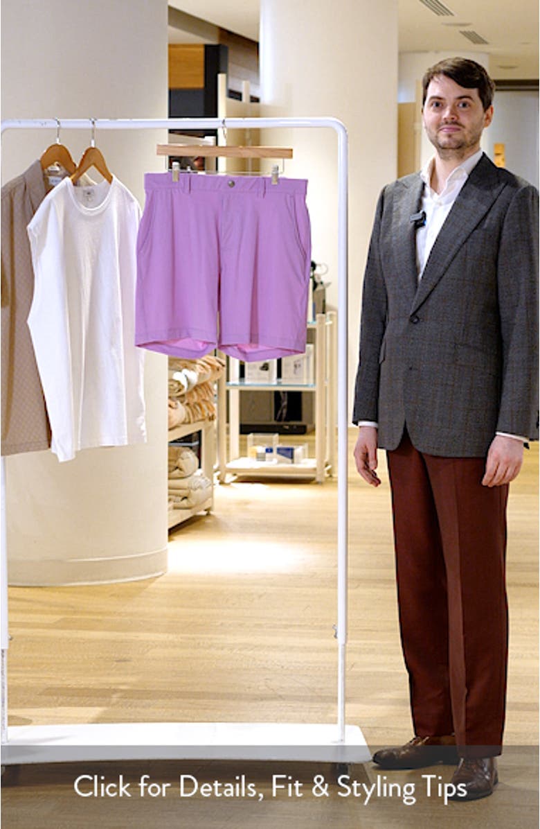 Bunker Flat Front Stretch Golf Shorts, sales video thumbnail