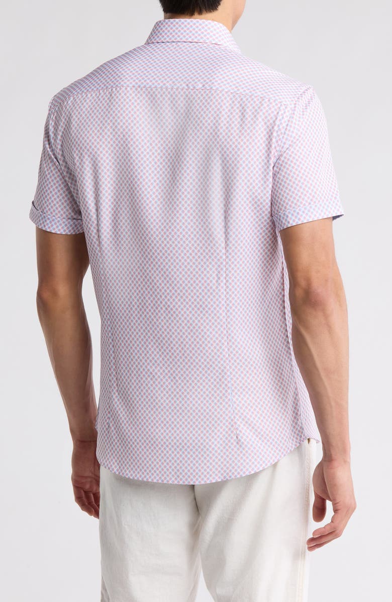 SOUL OF LONDON Stretch Short Sleeve Button-Up Shirt, Alternate, color,