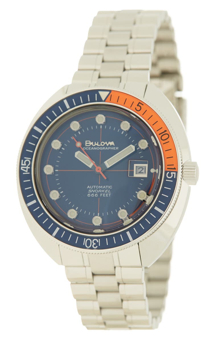 BULOVA Devil Diver Bracelet Watch, 44mm, Main, color, 