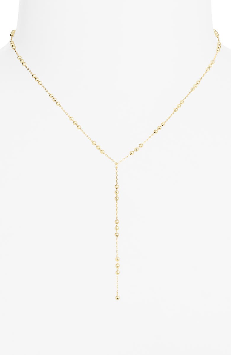 ARGENTO VIVO Bead Y-Necklace, Alternate, color, Gold