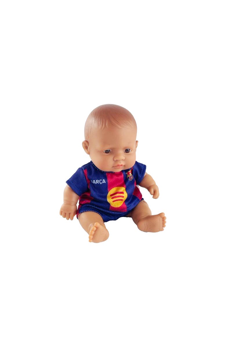 Miniland 8 1/4 inch Baby Boy Doll with Barcelona Soccer Jersey, Main, color, Medium Skin