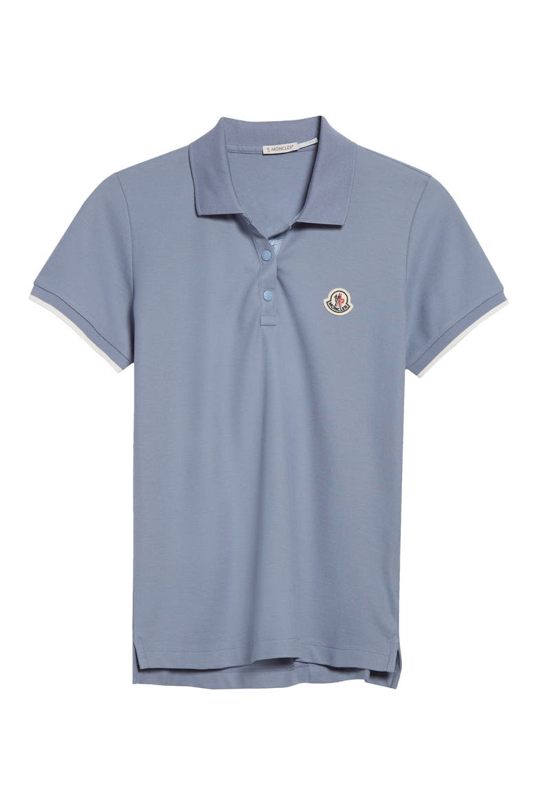 Logo Patch Cotton Piqué Polo, Alternate, color, RAIN WASHED