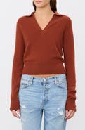 ETERNE Vance Johnny Collar Cashmere Sweater