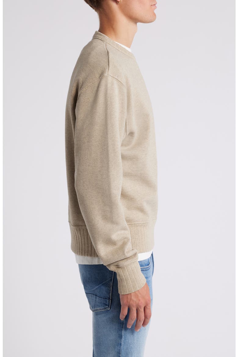 Vintage Rib Organic Cotton Sweatshirt, Alternate, color, V GREY MELANGE