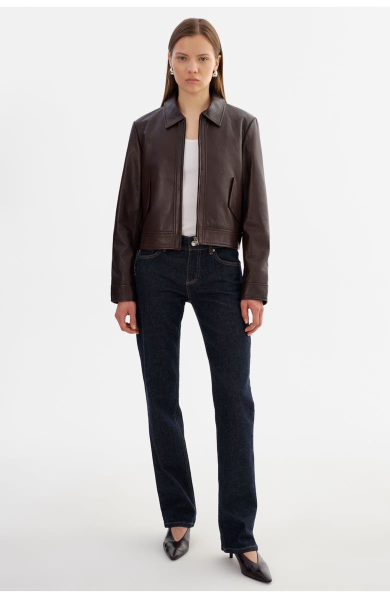 LAMARQUE Tess | Leather Jacket, Main, color, Dark Brown