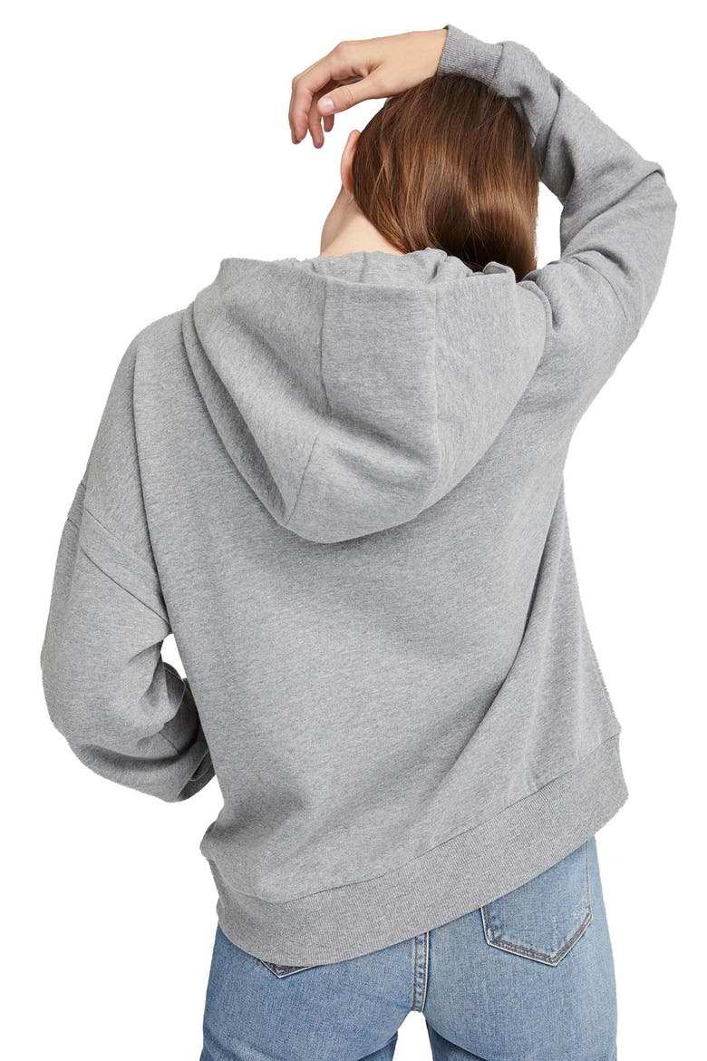 Women's Recycled Fleece Hoodie, Alternate, color, Heather Grey