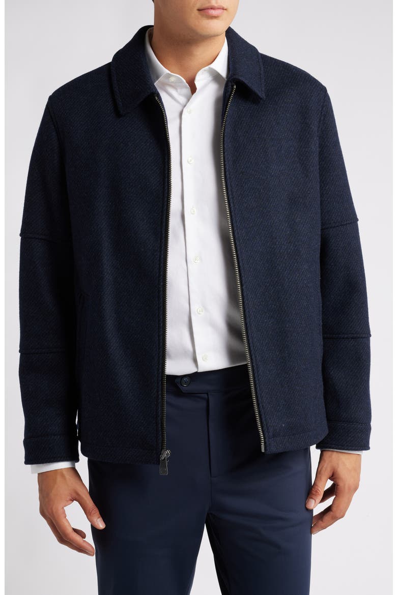Paloma Wool Blend Twill Jacket, Main, color, NAVY TWILL