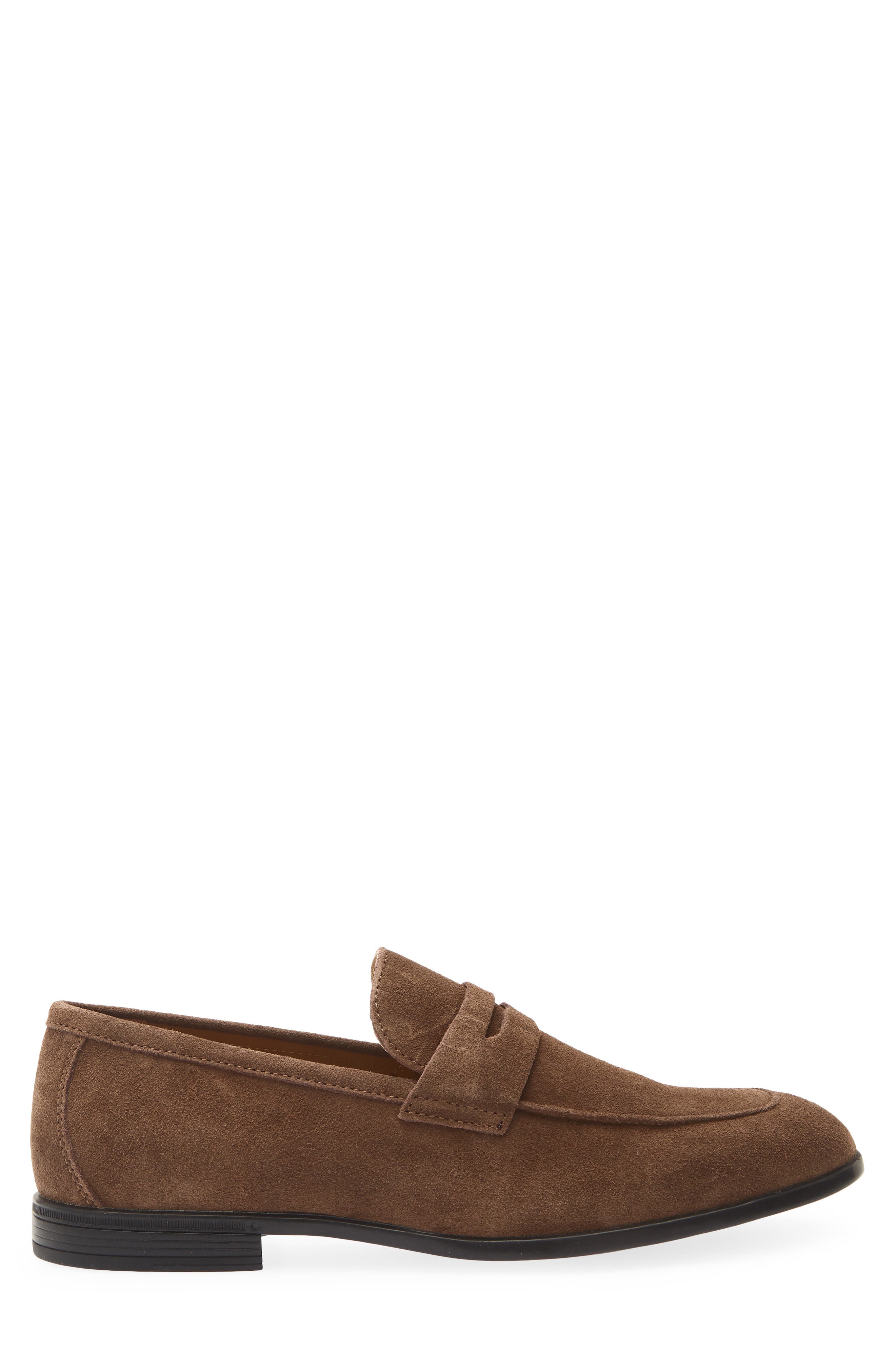 Montagna Penny Loafer, Alternate, color, SILK SUEDE CASTAGNO
