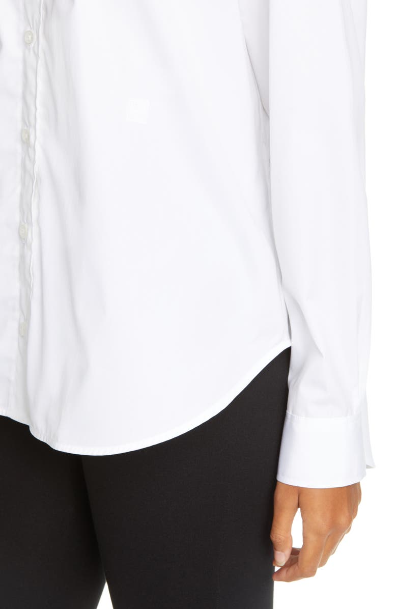 TOTEME Capri Oversize High/Low Cotton Poplin Shirt, Alternate, color, 