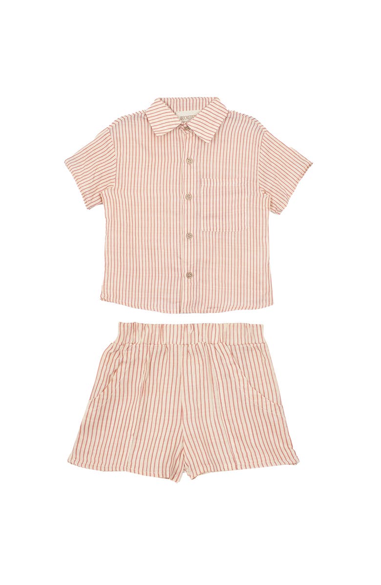 Beckett and Bear Cranberry Crush Two Piece Shorts Set, Main, color, Red