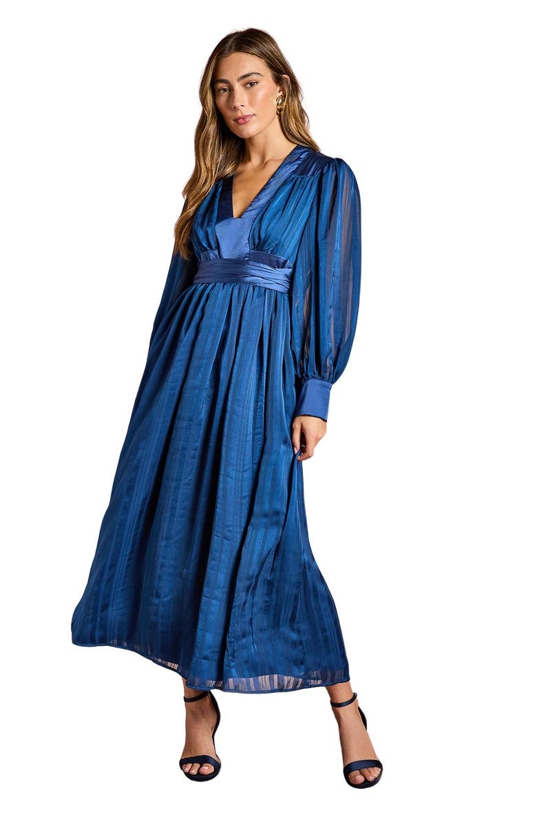 Coast V-Neck Long Sleeve Maxi Dress, Main, color, Navy