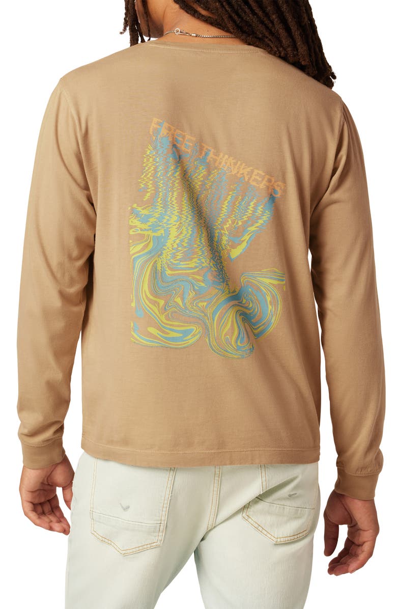 Hudson Jeans Long Sleeve Pocket Graphic T-Shirt, Alternate, color, 