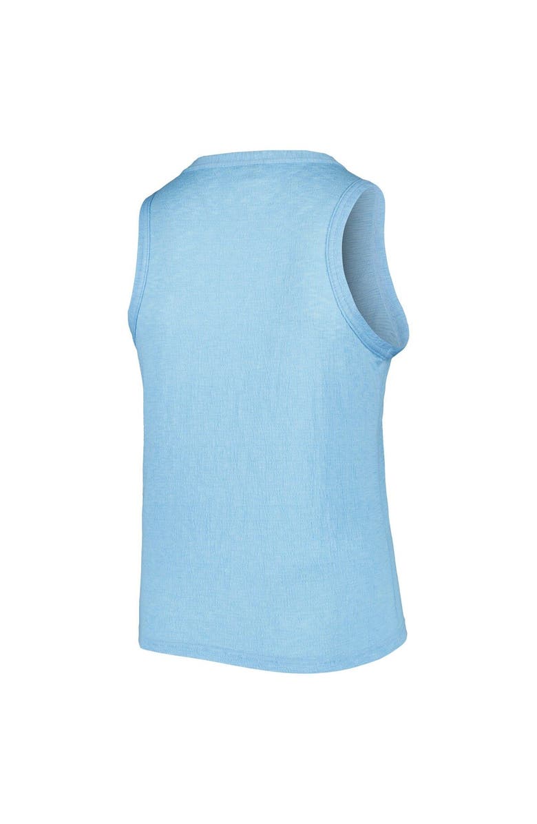 SOFT AS A GRAPE Women's Soft as a Grape Royal Chicago Cubs Plus Size High Neck Tri-Blend Tank Top, Alternate, color, Royal