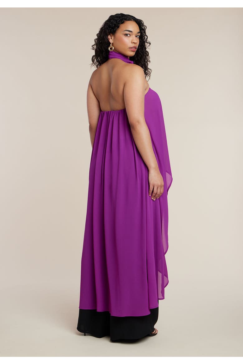 High Low Halter Top, Alternate, color, DARK PURPLE