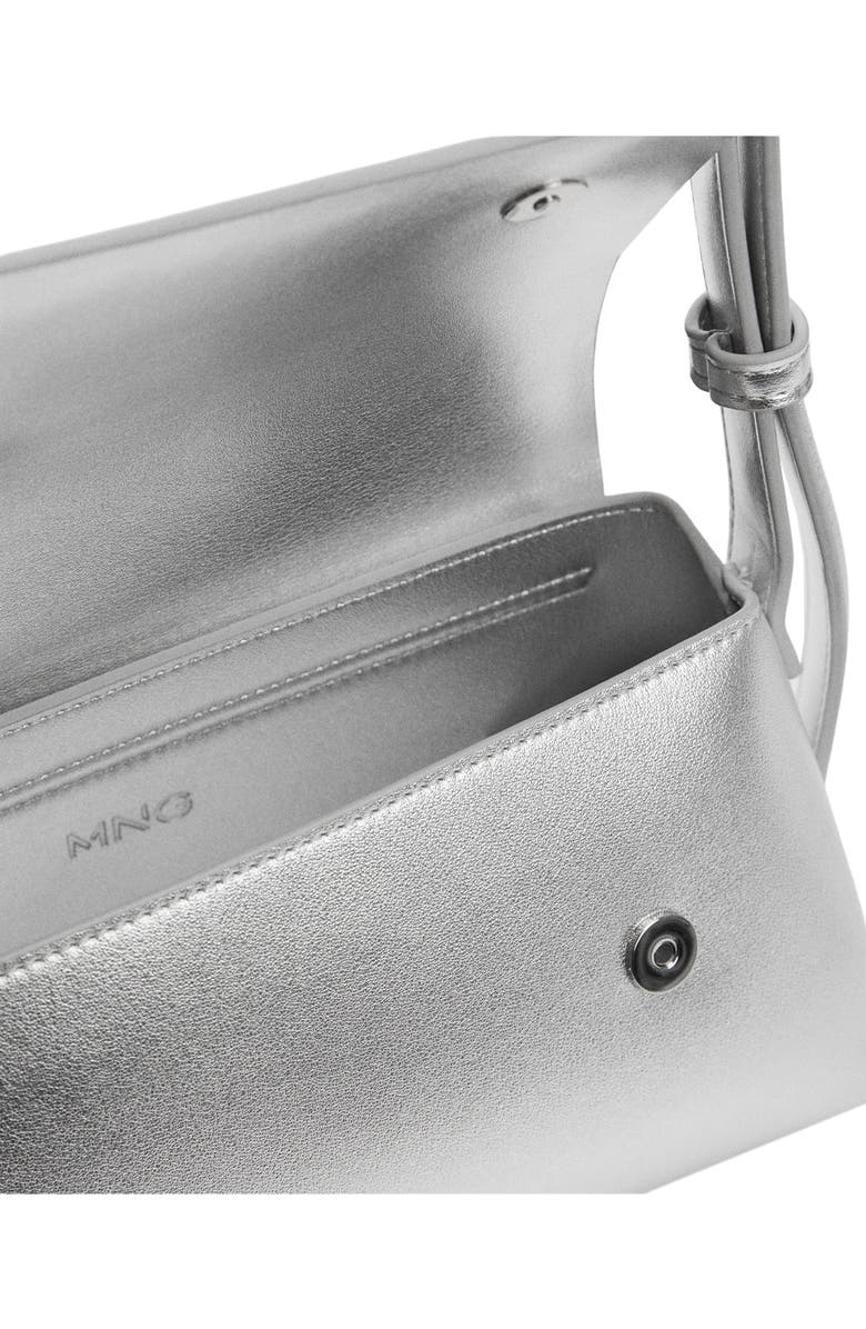 MANGO Metallic Faux Leather Shoulder Bag, Alternate, color,