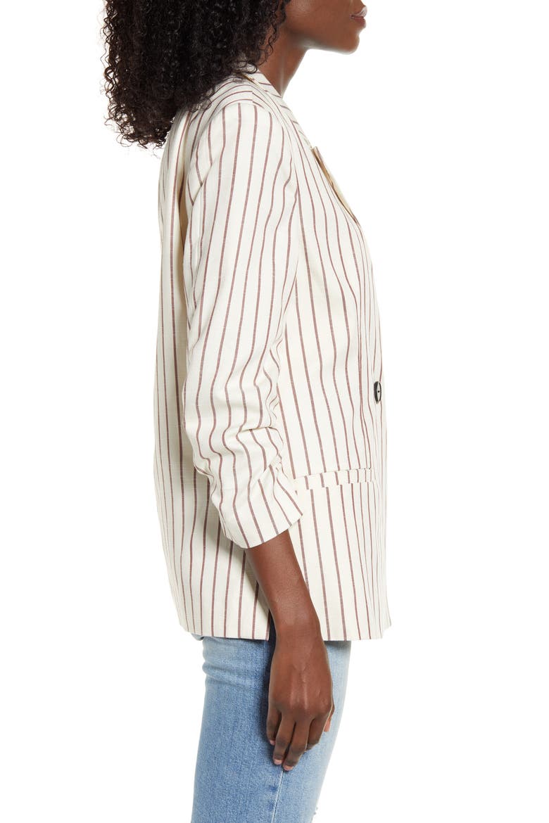 Nellilaja Stripe Blazer, Alternate, color, SABLE