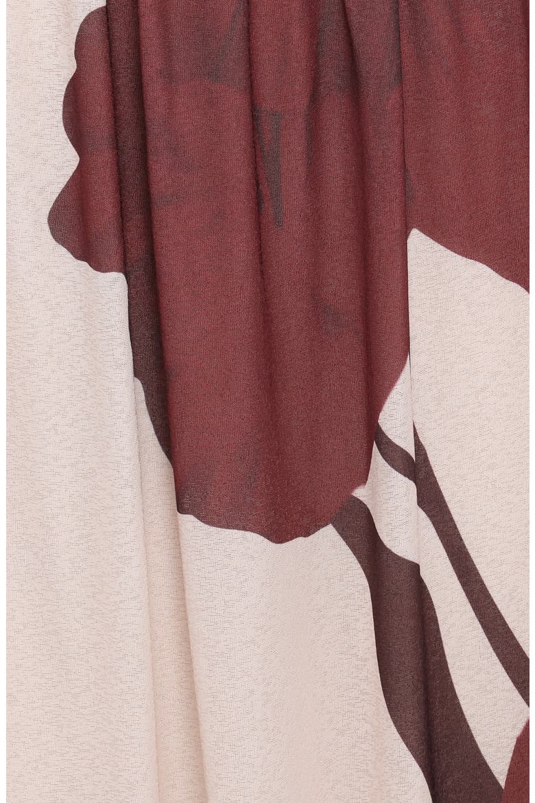 Cascade Print Maxi Skirt, Alternate, color, CREAM BROWN FLORAL