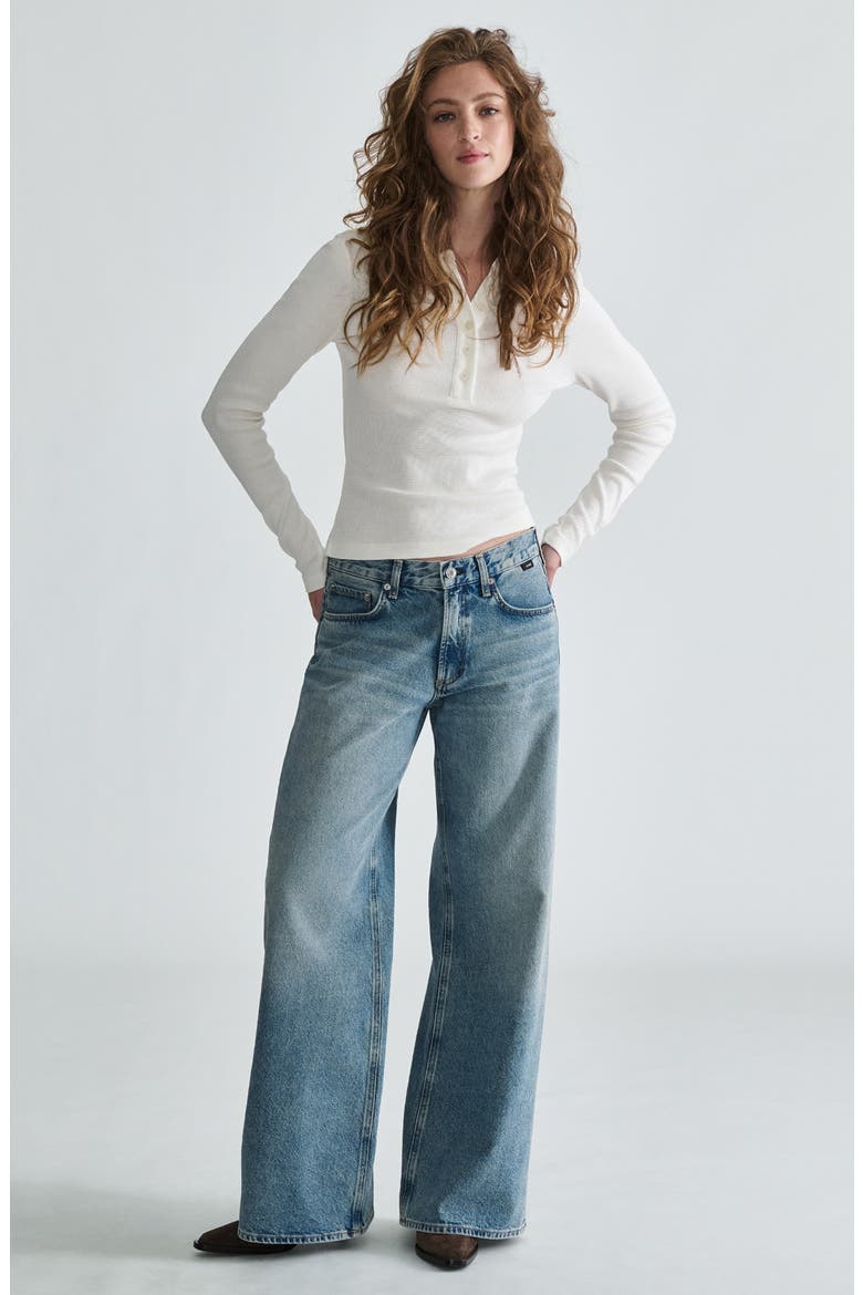 Sandy Low Waist Wide Leg Jeans, Alternate, color, LIGHT BRUSHED CLASSIC D