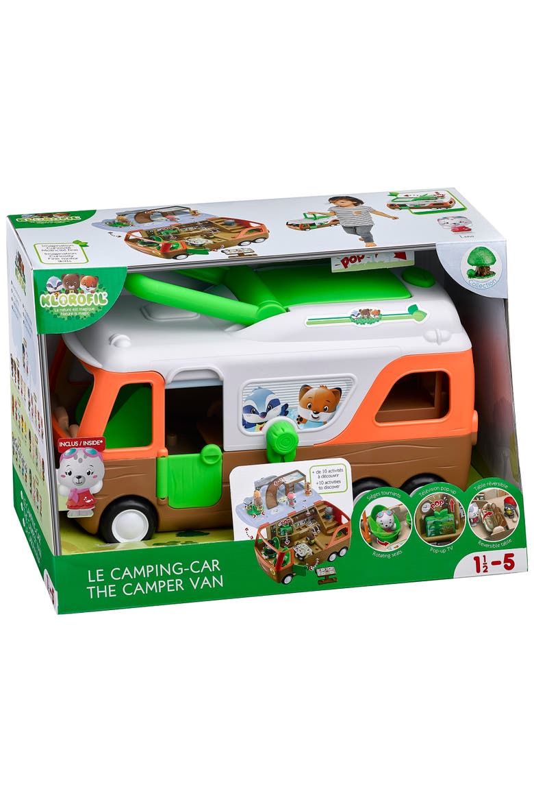 Camper Van 3 Piece Travel Playset, Seal Figure, Open & Reveal, 18Mo+, Main, color, Multicolored