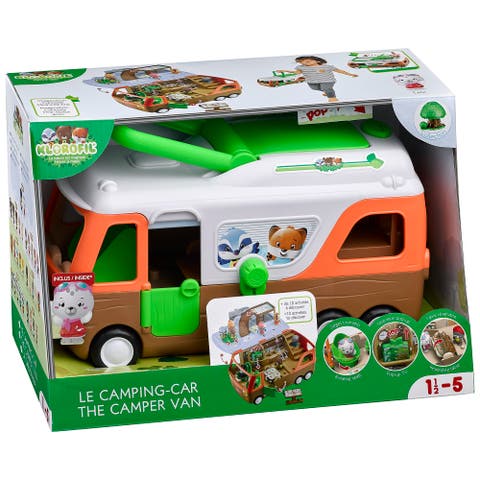 Camper Van 3 Piece Travel Playset, Seal Figure, Open & Reveal, 18Mo+