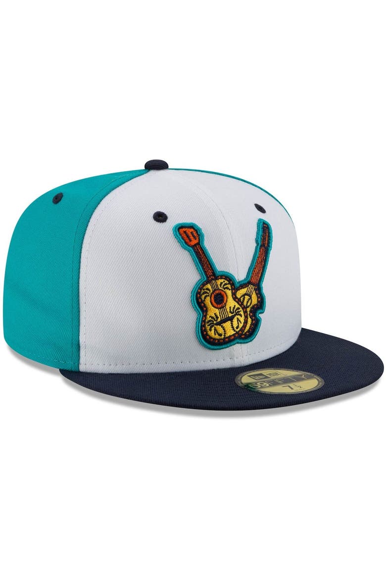 Men's New Era White/Navy Vihuelas de Nashville Copa de la Diversion 59FIFTY Fitted Hat, Alternate, color, White