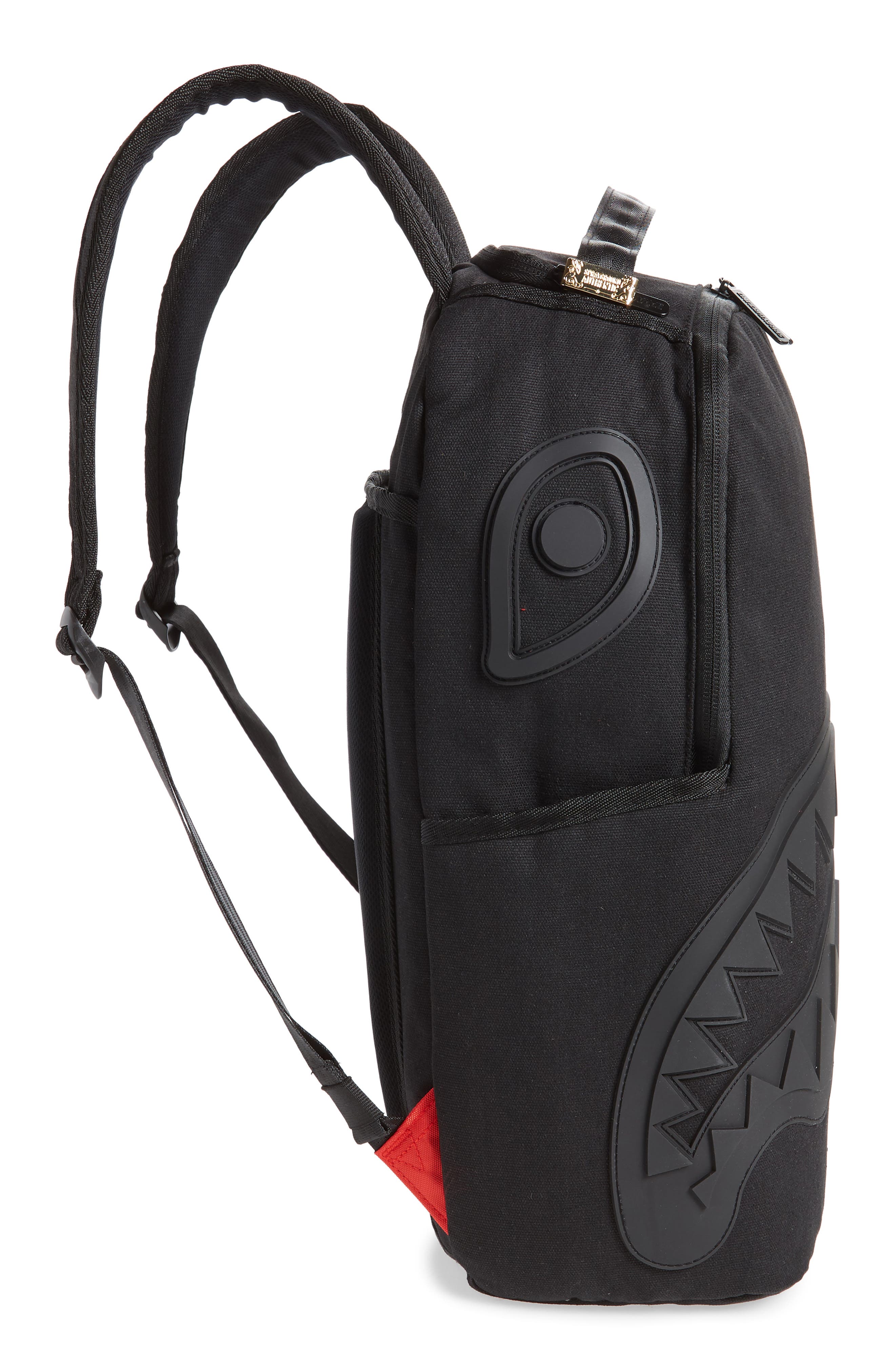 Sprayground Ghost Rubber Shark Black Backpack, Alternate, color, 