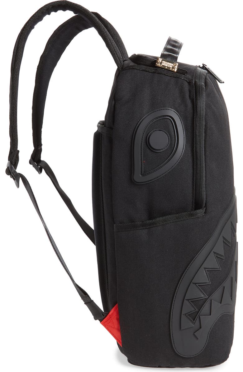 Sprayground Ghost Rubber Shark Black Backpack, Alternate, color,