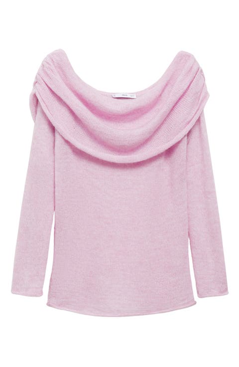 Ruched Off the Shoulder Sweater