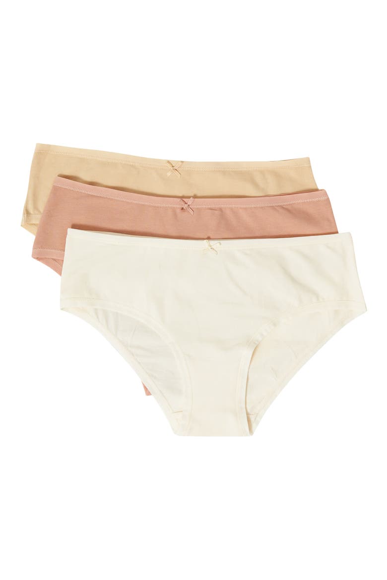 3-Pack Shorty Briefs, Main, color, WHITE LINEN