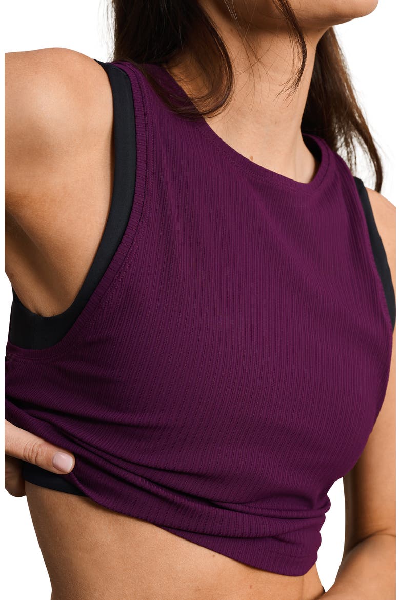 Lightspeed Layered Performance Tank, Alternate, color, DARK BERRY