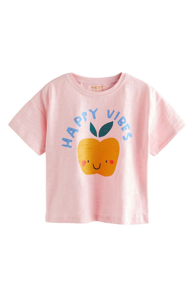 NEXT Kids' Cotton Graphic T-Shirt, Main, color, Pink