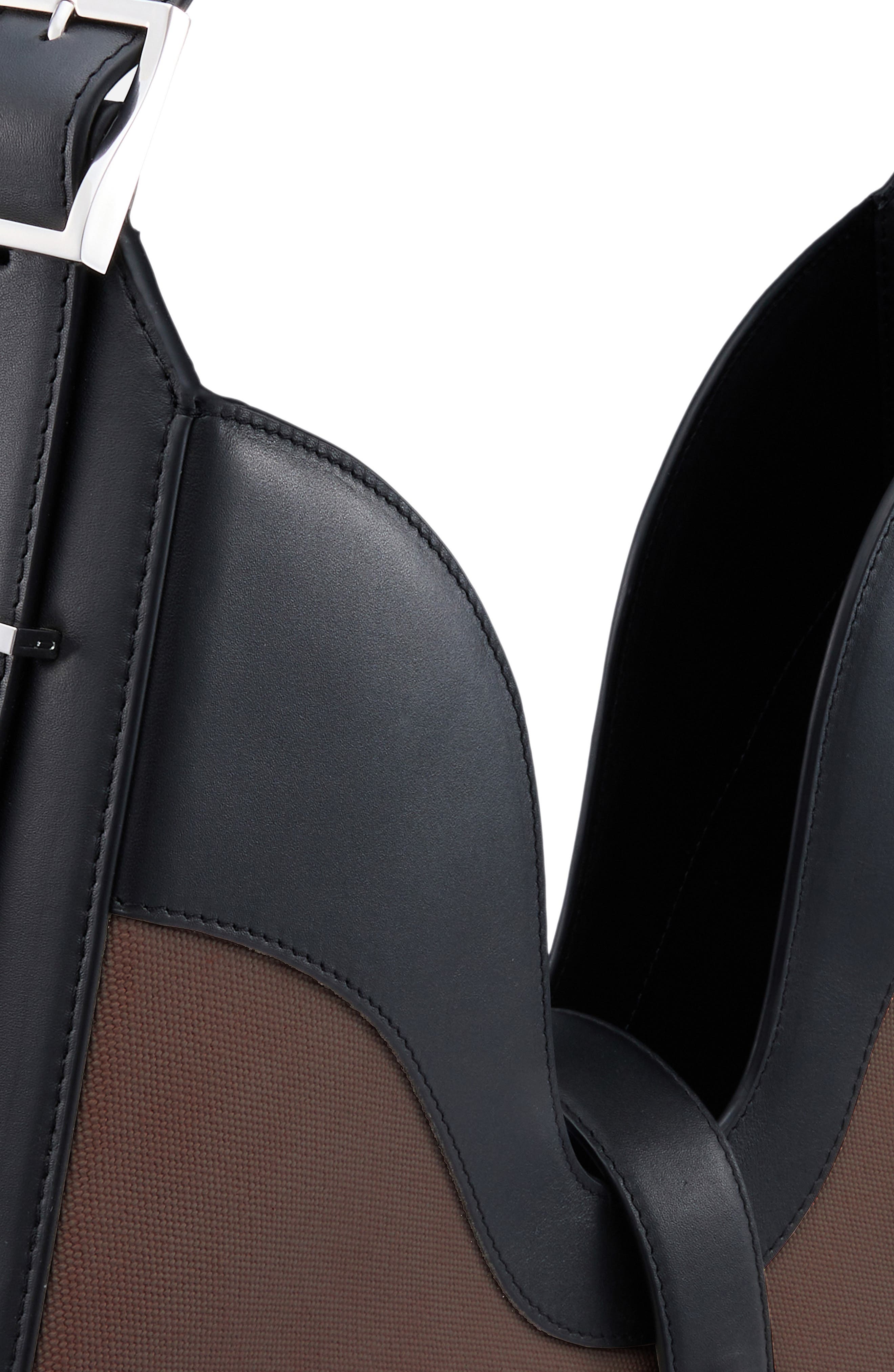 behno Melina Canvas Shoulder Bag, Alternate, color, Cacao/ Black