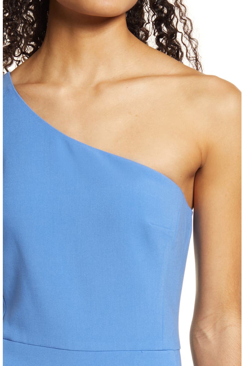 Whisper One-Shoulder Minidress, Alternate, color, CHALK BLUE