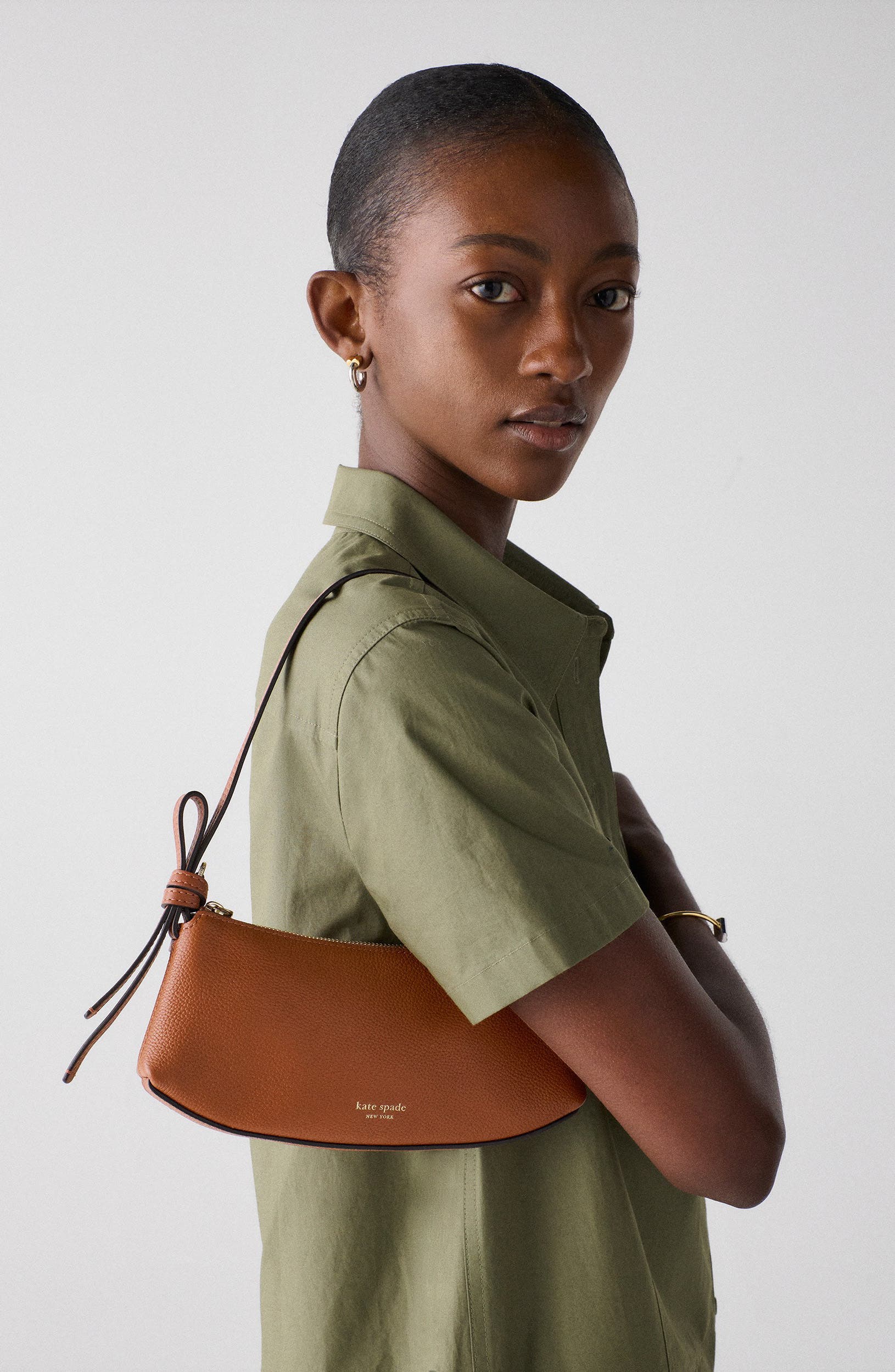 loop pebble leather shoulder bag, Alternate, color, SOUTHWEST DESERT