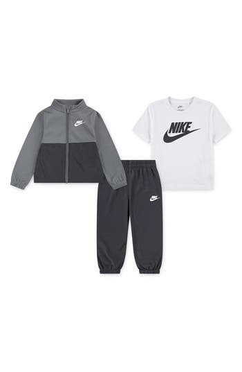 Nike Kids' Propus T-shirt, Track Jacket & Joggers Set In Gray