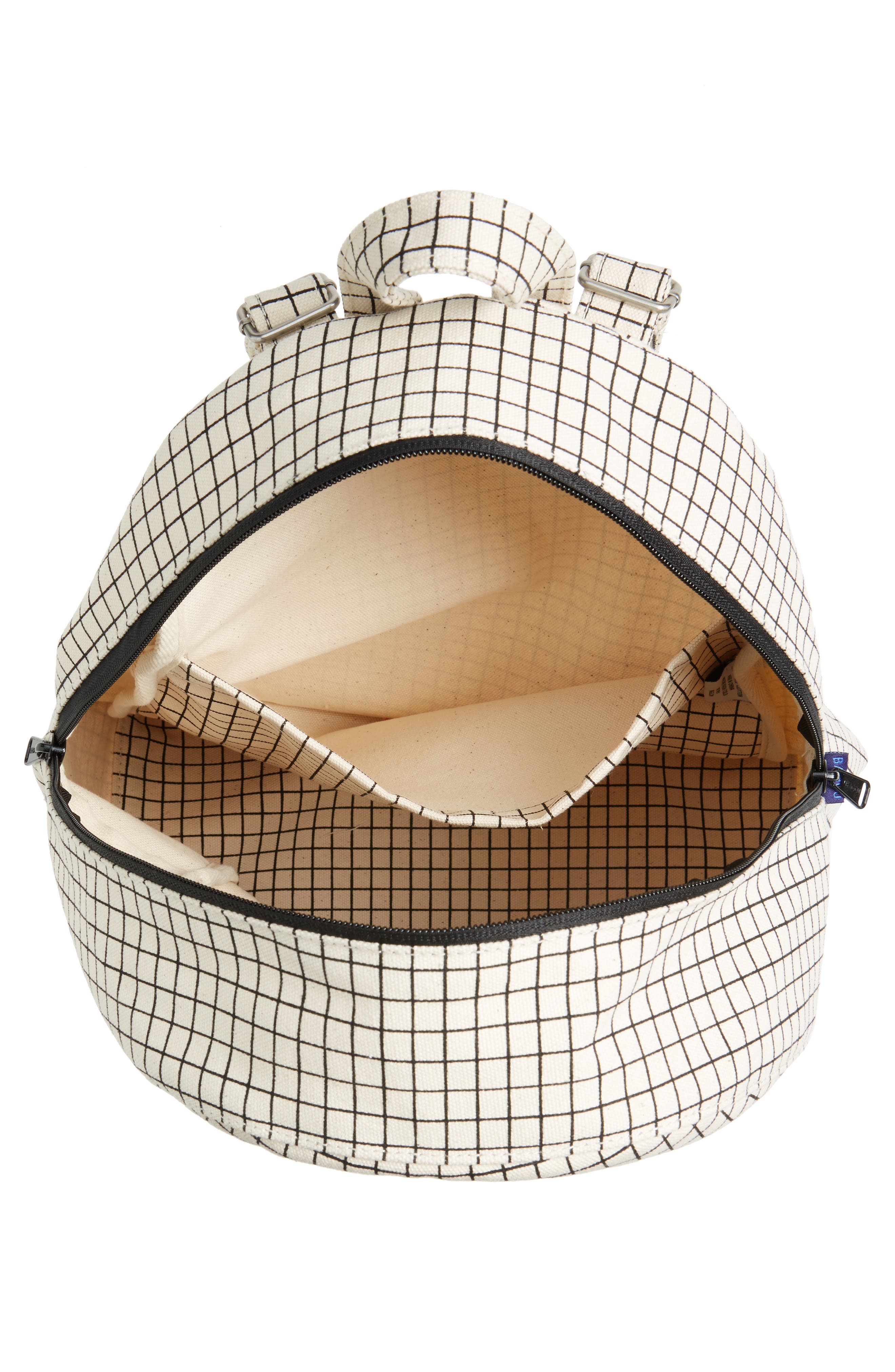 Canvas Backpack, Alternate, color, NATURAL GRID