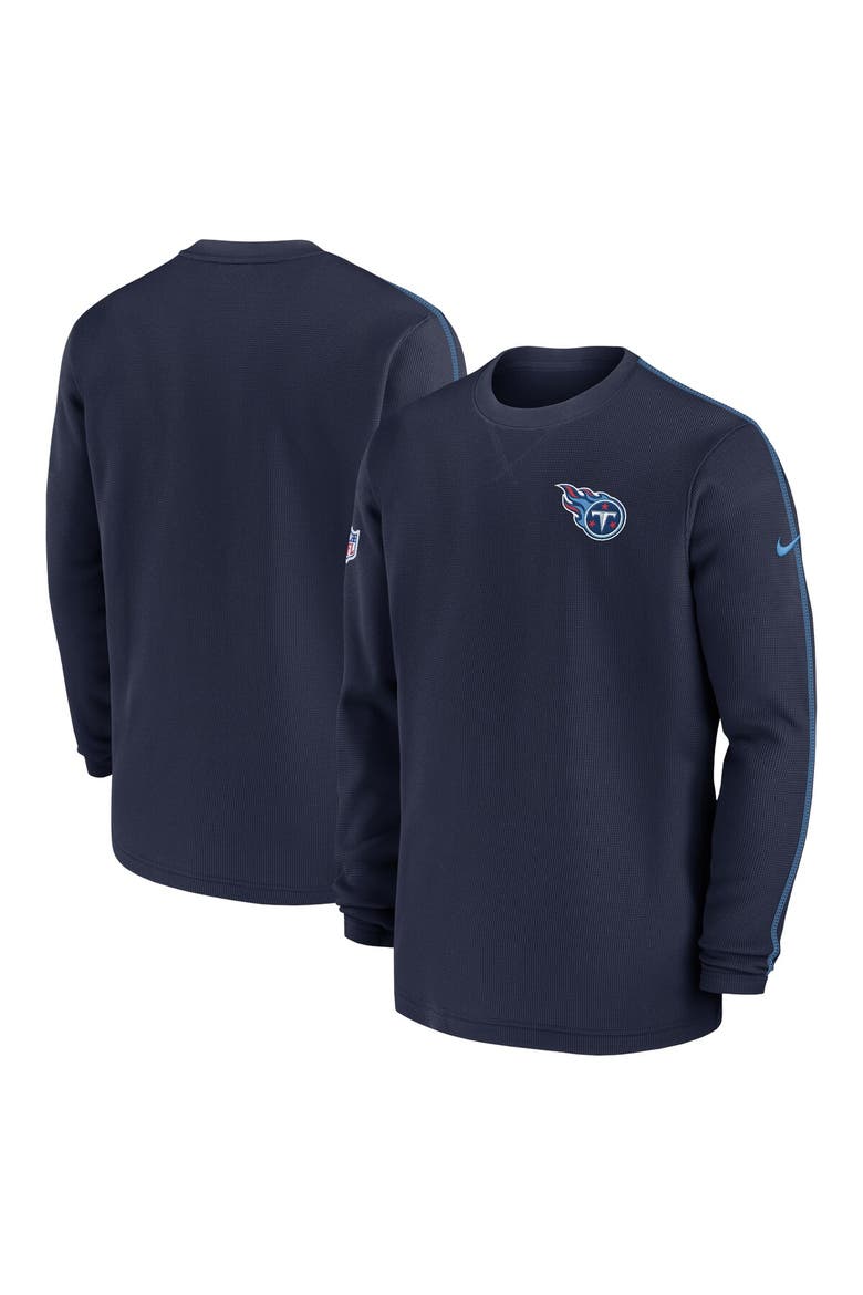 Men's Nike Navy Tennessee Titans 2024 Sideline Coaches Long Sleeve Top, Alternate, color, Navy