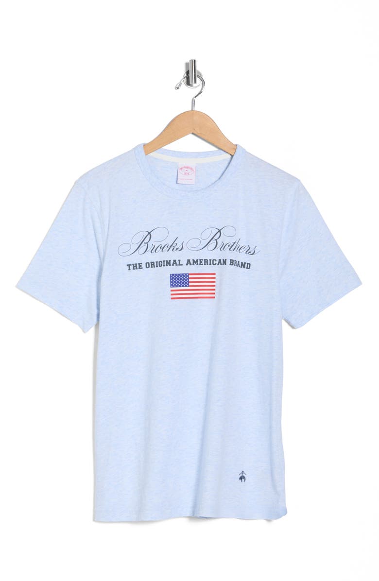 Brooks Brothers USA Logo Cotton Graphic T-Shirt, Alternate, color,