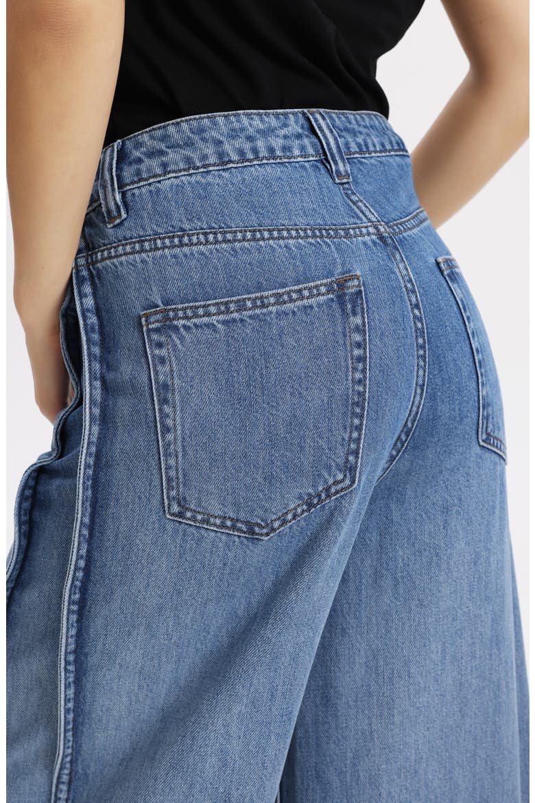 Paneled High Waist Wide Leg Jeans, Alternate, color, CLOUD WALK