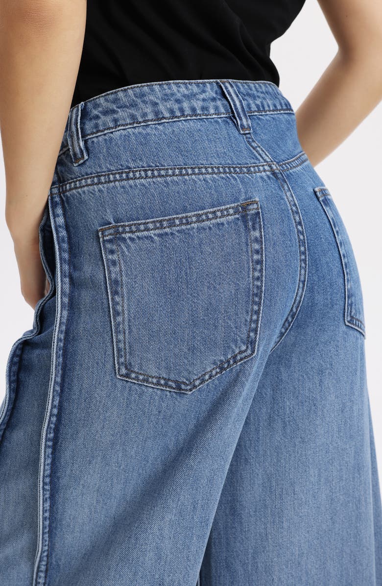 Bayeas Paneled High Waist Wide Leg Jeans, Alternate, color, Cloud Walk