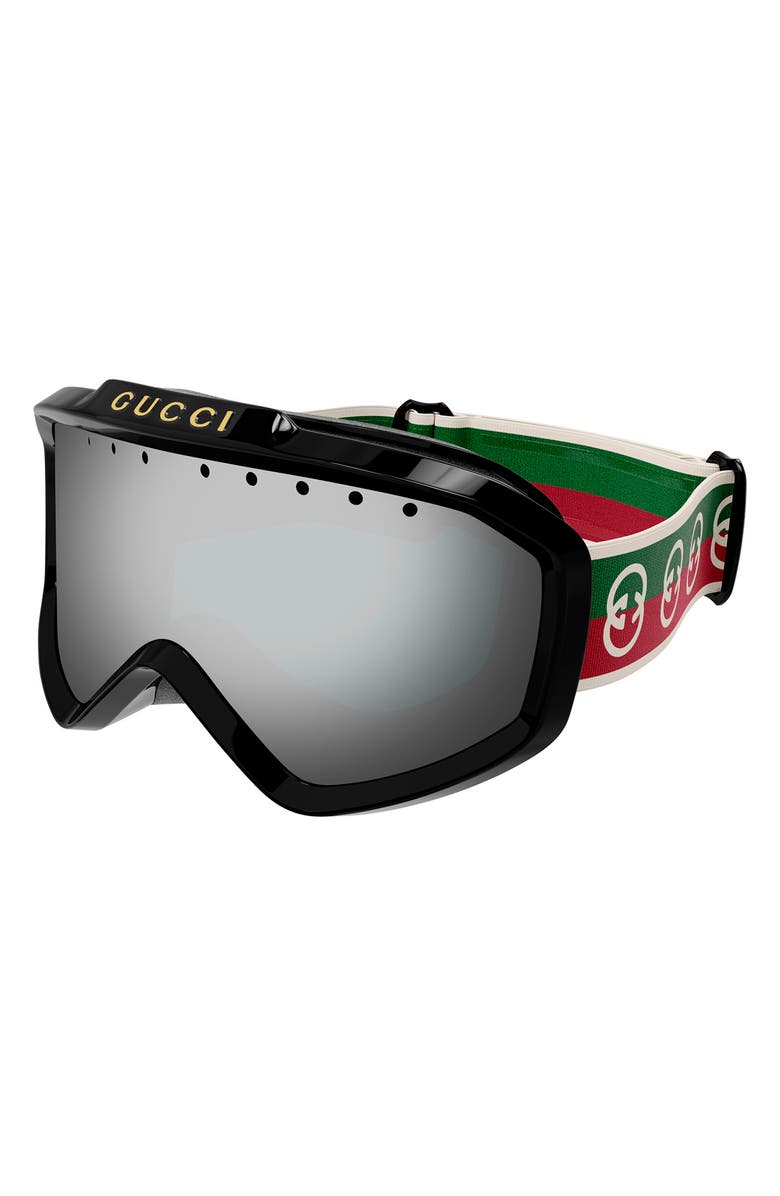 Gucci 99mm Oversize Shield Sunglasses, Main, color,
