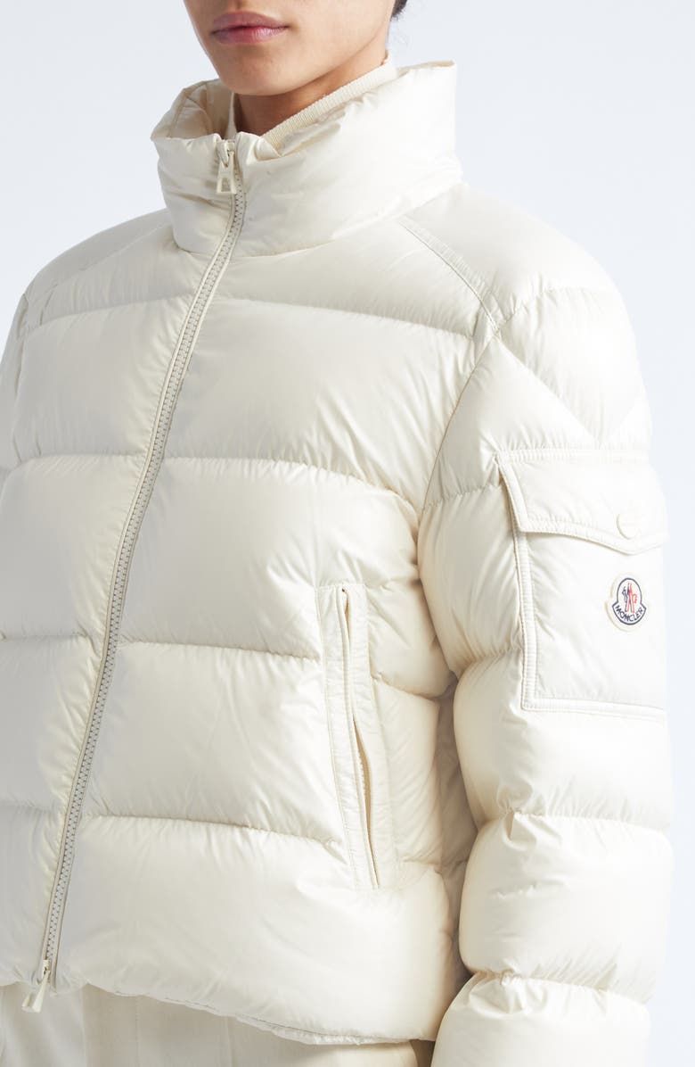 Moncler Petra Down Puffer Jacket, Alternate, color, Meringue