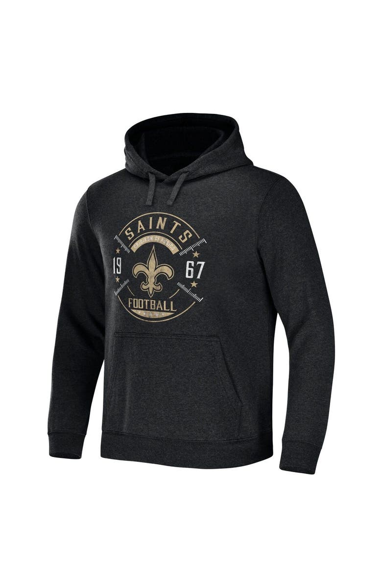 NFL X DARIUS RUCKER Men's NFL x Darius Rucker Collection by Fanatics Heather Charcoal New Orleans Saints Radar Pullover Hoodie, Alternate, color, Heather Charcoal